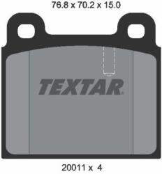 TEXTAR set placute frana, frana disc TEXTAR 2001107 (2001107)