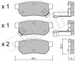 METELLI set placute frana, frana disc METELLI 22-0170-1 (22-0170-1)