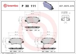 BREMBO set placute frana, frana disc BREMBO PRIME LINE P 30 111 (P 30 111)