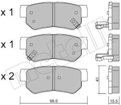 METELLI set placute frana, frana disc METELLI 22-0365-0 (22-0365-0)