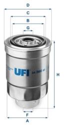 UFI filtru combustibil UFI 24.366. 00 (24.366.00) - automobilus