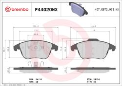 BREMBO set placute frana, frana disc BREMBO XTRA LINE - Ceramic P44020NX (P44020NX)