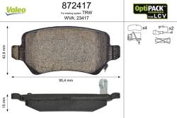 VALEO set placute frana, frana disc VALEO OPTIPACK for LCV 872417 (872417)