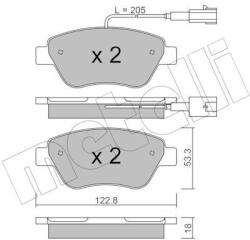 METELLI set placute frana, frana disc METELLI 22-0321-3 (22-0321-3)