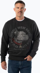 Pitbull West Coast Férfi pulóver Pitbull Strenght & Respect Crewneck washed dark graphite