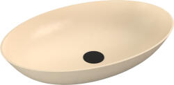 SAPHO Mosdó, Sapho Banera Oval öntött márvány mosdó 60x40 cm, matt bézs 14397.81 - zuhanykabin