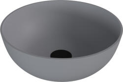 SAPHO Mosdó, Sapho Banera Round öntött márvány mosdó 39 cm, matt szürke 14337.31 - zuhanykabin