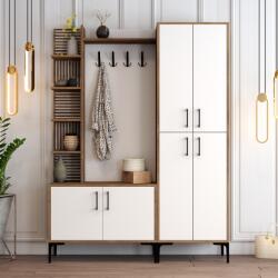 AGK Előszobafal viyana da - walnut, white (845HCT4224)