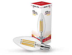 Asalite LED Izzó C35 filament gyertya E14 4W 2700K (470 lumen) - smartdiszkont