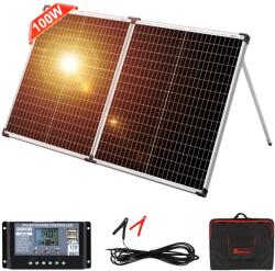  Napelem, monokristályos konstrukció, hordozható és vízálló, 100 W