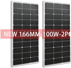  Napelem, nagy hatékonyságú monokristályos, tartós üvegkialakítás, 200 W