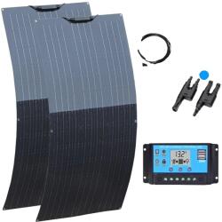 Napelem, nagy hatékonyságú monokristályos, könnyű és rugalmas kialakítás, 240 W-os 2db 120 W-os készlet