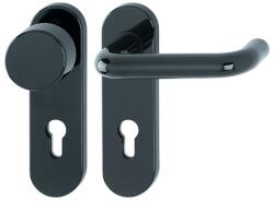 HOPPE Set maner pentru usa FS-K138/353K, Serie Paris, functie antipanica, 72/9mm, PZ, plastic, negru, sild scurt, pentru usi 40-65mm, HOPPE (667741) - constructii-mag