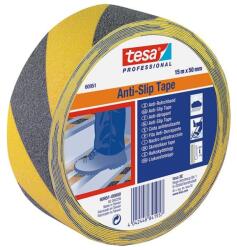 tesa Banda adeziva anti-alunecare, 15 m x 50 mm, negru/galben, TESA (60951-00000-00)