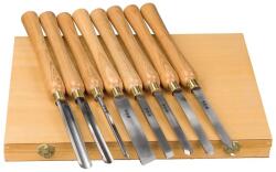 holzstar Set dalti pentru strunjirea lemnului, 8 piese in caseta de lemn, HOLZSTAR (5931011) Dalta