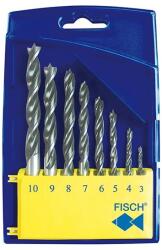 Fisch Set burghie elicoidale pentru lemn Fisch WS, cilindrica, 3-10mm, 11 bucati (01200008K) Burghiu