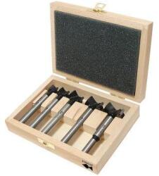 Fisch Set freze pentru lemn HW, 2 cutite din carbura, varf de centrare, 15-35 mm, 5 bucati, FISCH (04300005K)