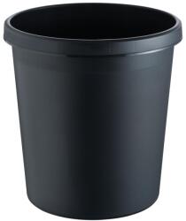 HELIT Cos de gunoi, model The german, din plastic, 30 l, inaltime 410 mm, Ø 350 mm, negru (H61061.95) - constructii-mag Cos de gunoi