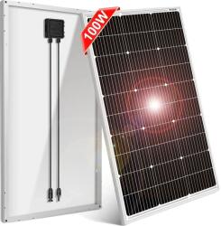  Napelem, monokristályos kialakítás, vízálló szerkezet, 100 W (csak panel)