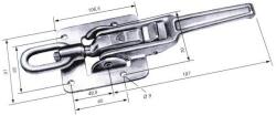  Incuietoare excentrica cu inel de tragere si placa de fixare, 240 mm (4332163271802) - constructii-mag