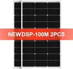  Napelem, kettős monokristályos panelek, ideális lakóautókhoz és otthoni használatra, 200 W (csak panel)