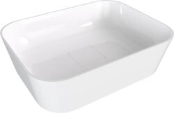 SAPHO Mosdó, Sapho Banera Square öntött márvány mosdó 50x36 cm, fehér 14596 - mozaikkeramia