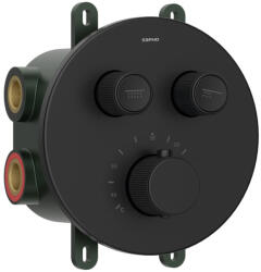SAPHO Falba süllyesztett csaptelep, Sapho Smartselect termosztatikus, 2 irányú, matt fekete RP032B - mozaikkeramia