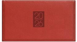 KALENDART Classic 2026 C030 bordó heti beosztású fekvő zsebnaptár 26C030C-002 (26C030C-002)