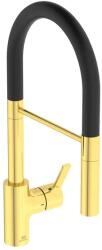 Ideal Standard Baterie bucatarie cu pipa flexibila semi-profesionala Ideal Standard Gusto 142 auriu - negru (BD417A2) - sanoterm