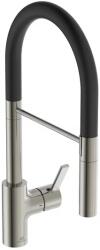 Ideal Standard Baterie bucatarie cu pipa flexibila semi-profesionala Ideal Standard Gusto 142 argintiu - negru (BD417GN) - sanoterm