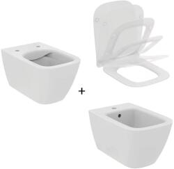Ideal Standard Set vas WC suspendat Ideal Standard I. life B alb cu bideu si capac slim softclose (T461401+T500301+T461501)