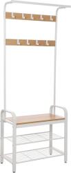 Leobert Akasztó, Ruhatartó Állvány, Kiegészítő Szekrény, Könyvespolc, Cipőpolc, 9 Kampó (model_2120_1) (model_2120_1)