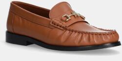 Tommy Hilfiger bőr mokaszin SOFT LEATHER HORSEBIT LOAFER barna, női, lapos talpú, FW0FW08414 - barna Női 40