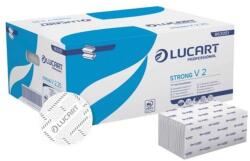 Lucart Kéztörlő 2 rétegű V hajtogatott 190 lap/csomag 21 x 21 cm 20 csomag/karton Strong V 2 Lucart_863045 fehér (863045)