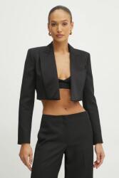 Pinko blézer gyapjú keverékből fekete, sima, nem zárható, 104699 A2CN - fekete 38