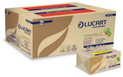 Lucart Kéztörlő 2 rétegű Z hajtogatott 220 lap/csomag 23 x 23, 5 cm 18 csomag/karton EcoNatural Z Lucart_864036 barna (864036)