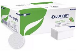 Lucart Kéztörlõ 2 rétegű V hajtogatású 150 lap/csomag 20 cs/karton EcoLucart_863062 fehér (863062)