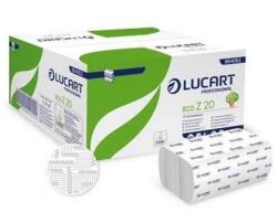 Lucart Kéztörlő 2 rétegű Z hajtogatott 200 lap/csomag 20 x 24 cm 15 csomag/karton Eco Z 20 Lucart_864062E fehér (864062E)