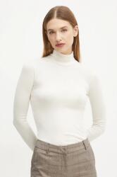 GUESS pulóver ANITA könnyű, női, bézs, félgarbó nyakú, W4BP14 KCGM2 - bézs S