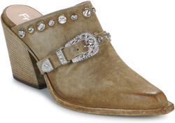 Fru. it Papuci de vară Femei 8586-944-CUOIO-GREZZO-VELOUR-PLANET Fru. it Kaki 39
