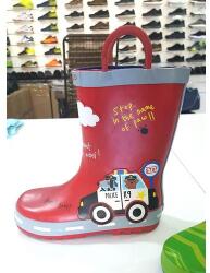 Gumicsizma Wink Eco gumicsizma fiúknak - piros - rendőrautós