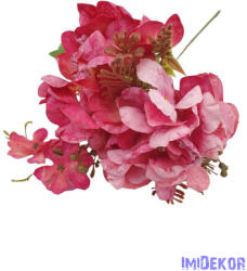  Szálas hortenzia kiegészítőkkel 35cm - Sötét Rózsaszín