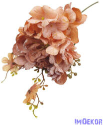  Szálas hortenzia kiegészítőkkel 35cm - Barna