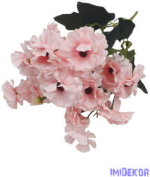  Fodros szirmú selyem csokor 35cm - Rózsaszín