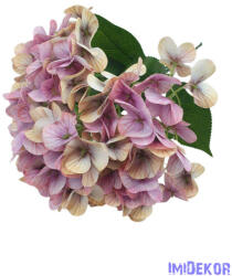  Hortenzia 5 fejes erezett művirág csokor 44cm - Rózsaszín