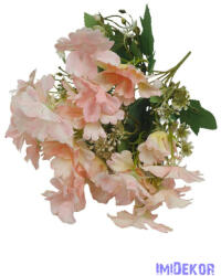  Kis virágos selyemvirág csokor 35cm - Barack