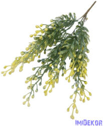 Bogyós műzöld csokor 36cm - Sárga