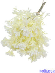  Bolyhos műzöld csokor 36cm 3323 - Törtfehér