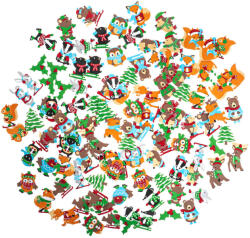 DP CRAFT Dekorgumi, öntapadós, karácsonyi állatok, 120 db-os (DPC-KSPI-442) - officetrade