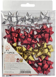  Öntapadós csillag, kicsi, kb. 5 cm-es, 3 féle szín, 12 db/doboz (KBF-1102951) - officetrade